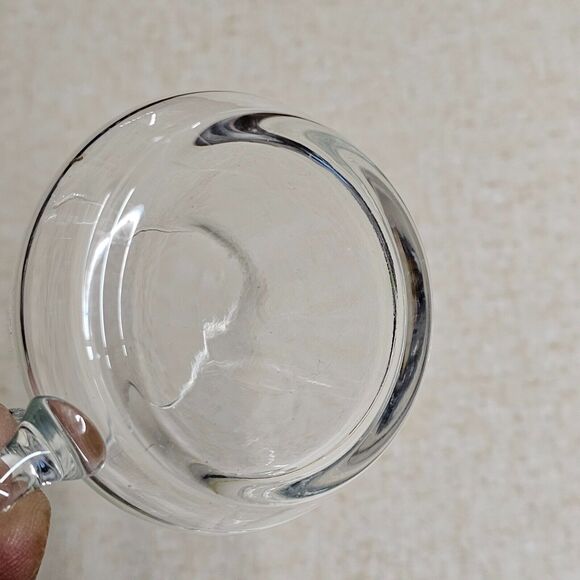 Slant Angled Rim Clear Glass Stemless Wine Glass W/ Pitcher Set of 3 Barware - Picture 4 of 9